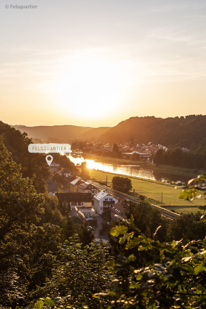Blick auf Krippen und Bad Schandau